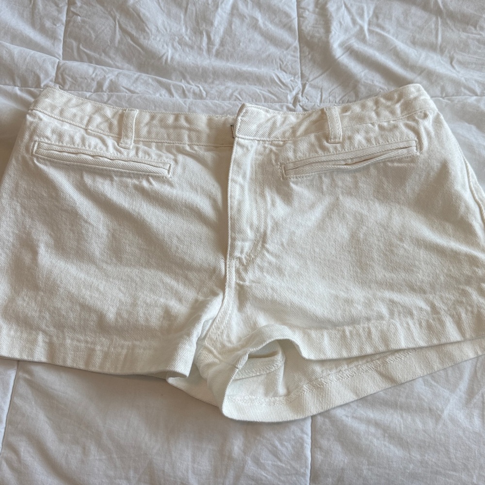 Zara Cream Denim Shorts